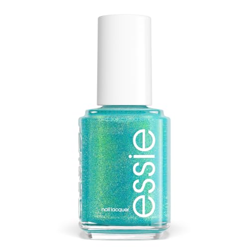 Essie Nail Art Studio, Iridescent Blue Chrome Topcoat, Frosted Fantasy