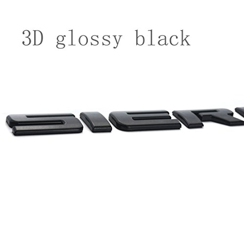 Image of 1pc Sierra Nameplate Letter Emblem 3D Badge Glossy fit Sierra (Black)