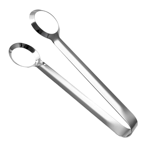 Pinzas de cocina Pinzas para alimentos de acero inoxidable, herramienta para utensilios de cocina de 7,20 pulgadas, clip para servir resistente al calor | Accesorio utilitario de chef profesional, par