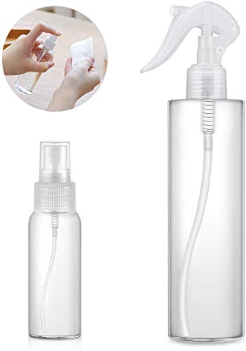 Flacon Vaporisateur Vide Plastique, Flacon Vaporisateur Transparent, Vaporisateur Fine Brume, Flacon Spray Vide, Pulverisateur Voyage, Atomiseur Parfum/Eau De Désinfection(2 x 50ML + 2 x 300ML) - Image 3