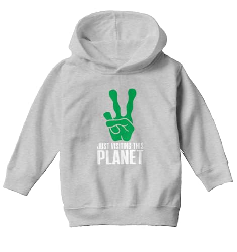 Haase Unlimited Just Visiting This Planet - Alien Toddler/Youth Fleece Hoodie