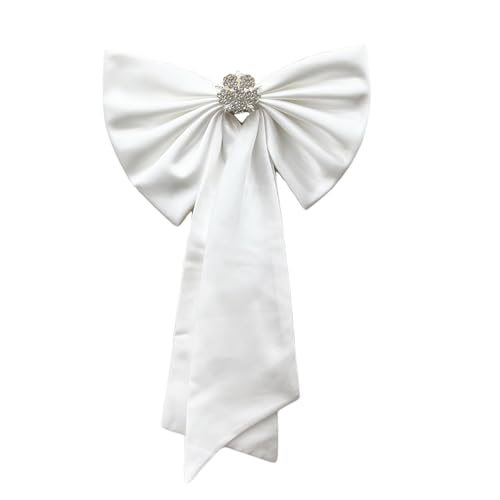 Image of Detachable Satin Bow Tails with Detachable Brooch