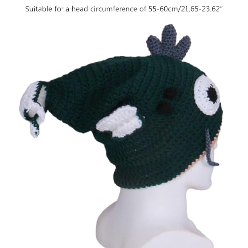 Beanie, Girl Cartoon Goldfish Knit Beanie Hat Y2K-Style Party Photo Props Hot Girl3