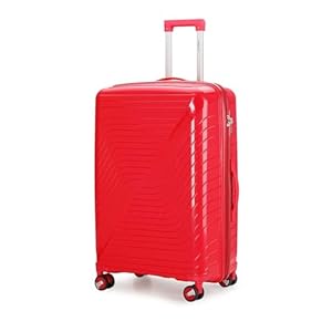 Aerostar 28” Large Lightweight PP Hard Suitcase 4 Silent Spinner Wheels Check-in Luggage Integrated TSA Combination Lock for 20 to 23kg (Red, 100 Litre)
