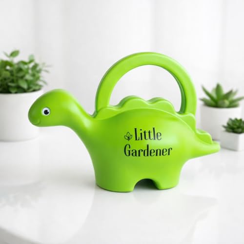 Image of Little Gardener Dinosaur Watering Can for Kids | 1 Litre | Plastic Dinosaur with Moving Eyes | Leak Proof, Lightweight, Easy Grip Watering Can | Kids Return Gifts