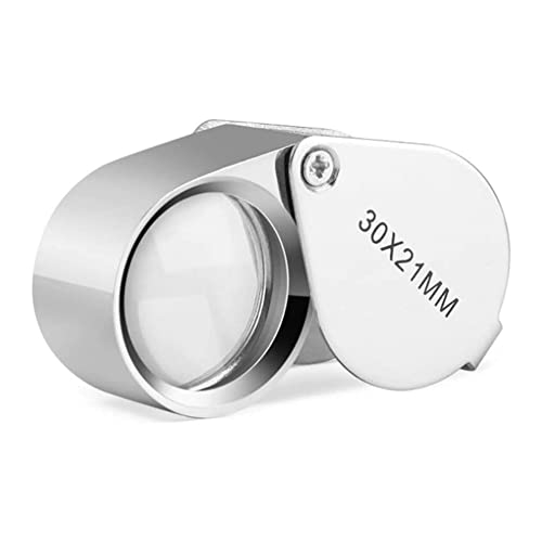 Pineapple [2 Pack] 30X Jewelers Loupe Pocket Magnifying Glass Jewelry Loop Small Foldable Magnifier Eye Lens For Coins thumb #7