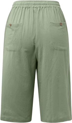 Cotton Linen Shorts for Women Casual Loose Beach Pants Summer Linen Bermuda Shorts Pants Women Plus Size4