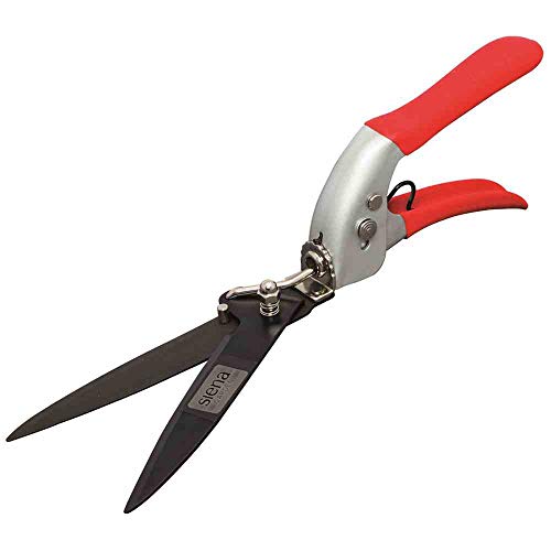 Siena Garden graskantenschaar met lengte 32 cm, rood zilver