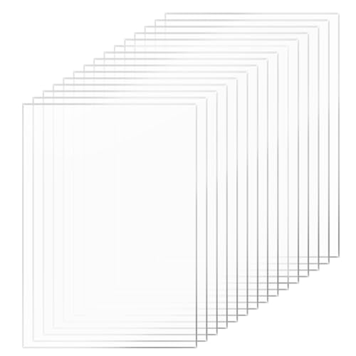 15 Stück klare Acrylglas Kunststoffplatten 10x15cm, 2mm Dicke Klares Acrylplatten, Transparente Acrylglas Platte für Fotorahmen, Projektausstellung, Malerei, Tischaufsteller