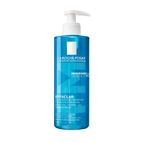 La Roche-Posay Effaclar Gel Detergente Schiumogeno, Purificante, 400 ml | Per Pelli a Tendenza Acneica, Rimuove Sebo e Impurità, Arricchito con Acqua Termale e Zinco