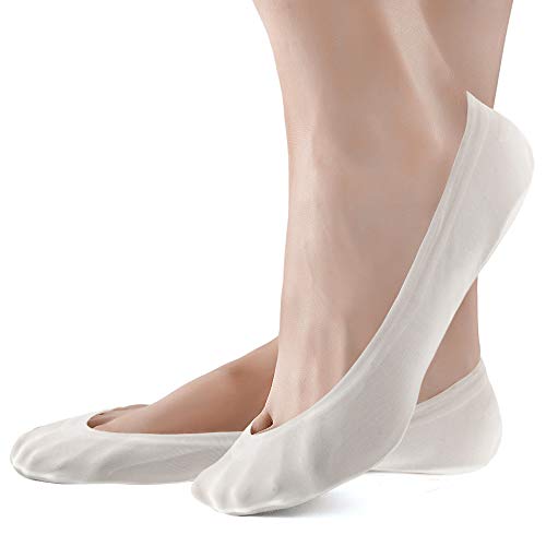 Image of No Show Socks for Women Non Slip Thin Low Cut Liner Socks for Flats | No-Show Socks Cotton Nylon Silicone Gel Grip Anti Slip Soft Breathablility Comfortable Fit for Flats Loafers Sneakers Clogs