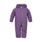 minymo schneeanzug sterne umklappbare Schuhe/Handschuhe MINYMO Baby Mädchen Schneeanzug Wagenanzug Winter-Overall, Größe:62, Farbe:Loganberry