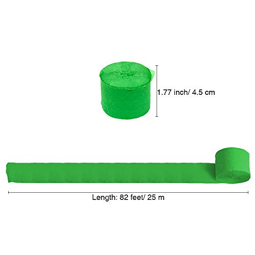 Image of 8 Rolls Green Crepe Paper Streamers, Wedding Birthday Baby Shower Christmas Party Decoration, St Patrict's Day Rainbow DIY Supplies, Living Room Bedroom Decor
