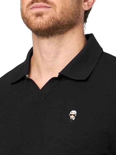 KARL LAGERFELD Men's Collared Short Sleeve Polo3