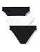 Produktbild Amazon-Marke: Iris & Lilly Damen Bikinihöschen aus Modal, 3er-Pack, Mehrfarbig (Black/White), L, Label: L