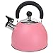 Price comparison product image NEW 2.5L STAINLESS STEEL WHISTLING KETTLE CAMPING FISHING PINK