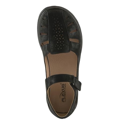 Flexus Women's Otero Mary Janes – Faux Leather, Hook & Loop Closure, Arch Support, Shock Absorbent Outsole4