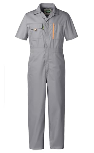SUSHIMIAN Mens Short Sleeve Coveralls Work Mechanics Jumpsuit Summer Overall Work Suit Breathable...