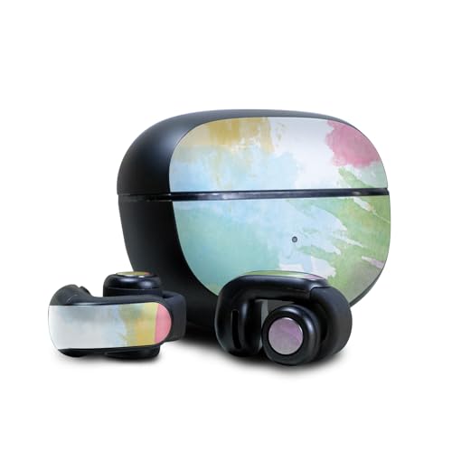 Image of Skin Compatible with Bose Ultra Open Earbuds - Watercolor White - Premium 3M Vinyl Protective Wrap Decal Cover - Easy to Apply | Crafted in The USA by MightySkins