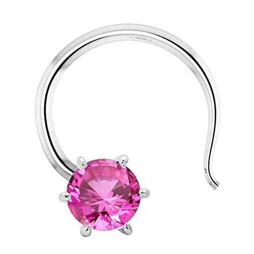 Parnika (Formerly MJ Solitaire CZ Small Size Piercing Silver Nose Pin in Pure 92.5 Sterling Silver for Girls/Women (Ruby) (B097TV4PQZ) Amazon Price History, Amazon Price Tracker