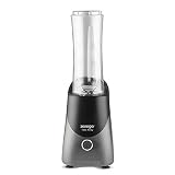 Zeneger Smoothie Maker, Shake Mixer, 300 Watt, BPA frei, 600ml Flasche (Anthrazit/Schwarz)