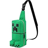 [JENUEKA] ショルダーバッグ マインクラフト クリーパー ワンショルダー ボディバッグ バックパック 収納バッグ 斜め掛けバッグ 軽量 スポーツ 防水 サイクリング ハイキング キャンプ 旅行 子供 男女兼用 多機能 非公式