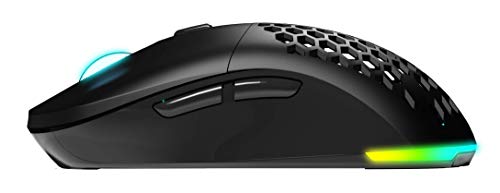 NEWSKILL Mouse da gioco wireless Arakne Elite, ricevitore nano a 2,4 GHz, illuminazione RGB personalizzabile, sensore ottico, 16000 DPI, 9 pulsanti programmabili, nero - Mouse gaming - Immagine 5