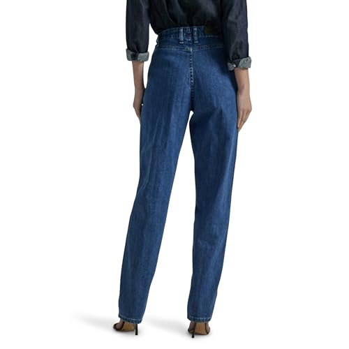 Lee Women's Petite Relaxed Fit Side Elastic Tapered Leg Jean3