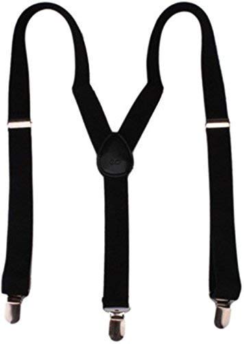 Unisex Black Stretchable Suspender for Men-image-36