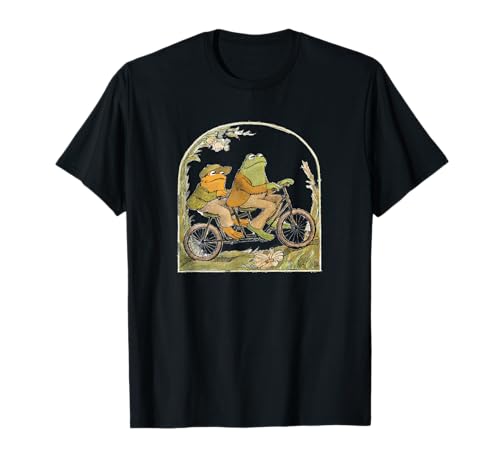 Cottagecore Frog and Son Bike Ride in The Country Aesthetic T-Shirt