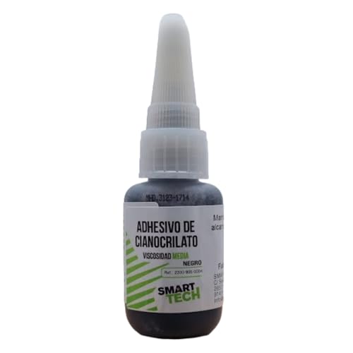 Cianocrilato Color Negro Pegamento instantaneo Pegamento para plastico Extrafuerte Pegamento rapido Maquetas Adhesivo Textil Cuero Caucho Porcelana