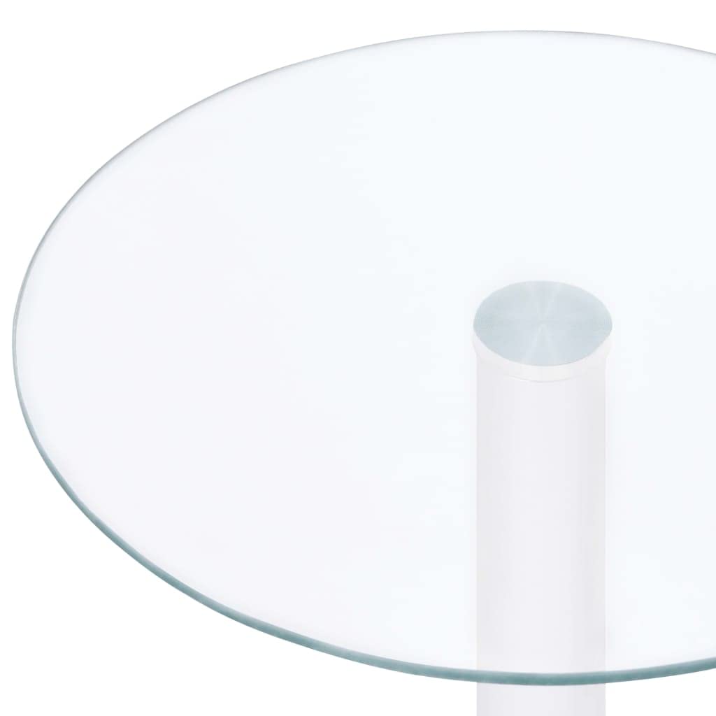 Szklany stolik kawowy w nowoczesnym stylu, stolik do salonu, stolik pomocniczy, stolik kawowy, stolik na telefon, stolik nocny do salonu, sypialni, przezroczysty, 40 cm, szkło hartowane