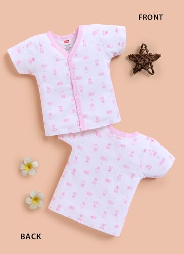 Image of LuvLap Baby Boys & Girls Regular Fit 100% Cotton Half Sleeve Jhabla Pack of 4