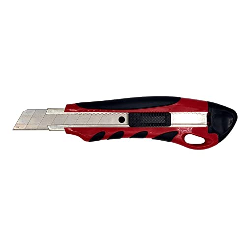 Profi Cuttermesser Universalmesser mit Softgriff und 18mm Abbrechklinge - 48er-Pack