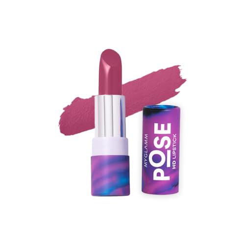 Image of MyGlamm POSE HD Lipstick-Rose Pink (Pink)-4 gm | Matte Lipstick | Enriched with Moringa oil & Vitamin E | Long-lasting & Moisturising