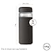 W&P Porter Glass Wide Mouth Bottle w/ Protective Silicone Sleeve | Charcoal 16 Ounces | On-the-Go | Reusable Bottle | Portable and Lightweight | Dishwasher Safe