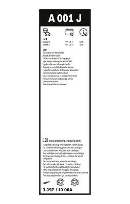 Set Tergicristalli Bosch Aerotwin A001J – 725 Mm X 2, Per Parabrezza Anteriore, Tecnologia Power ProtectionPlus, Silenziosi E Aerodinamici