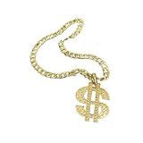 Outanaya Collar y Ajustable para Dorado con Colgante de Dólar, Diseño Metal Cómodo para Uso Diario en Fiestas