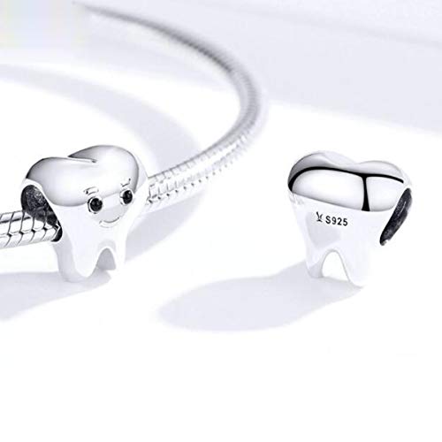 Smiling Tooth Fairy Dentist Charm Bead for Pandora Womens Jewelry for Teen Gifts or Kids Spacer Bead4