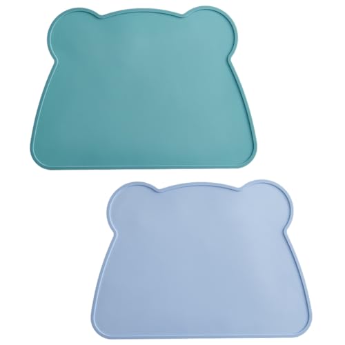 Manteles de Silicona para Bebé,2pcs Manteles de Silicona para Niños,Mantel Individual de Silicona para Niños,Manteles Individuales de Silicona,Manteles de Silicona para Bebés y Niños