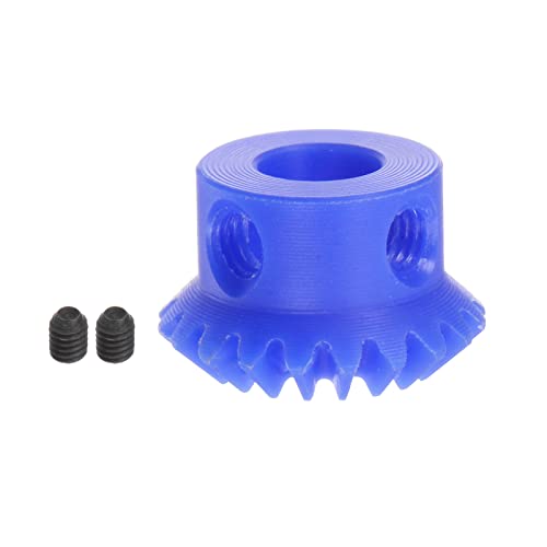 Image of HARFINGTON 1.0 Modulus 20 Teeth 6mm Inner Hole Tapered Bevel Gear 1:1 Plastic Miter Gear with M5 Fixing Hole and 2pcs M5 Set Screws