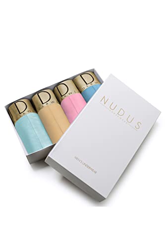 NUDUS Men's Bamboo Rayon 2 Pouches Underwear - Pack Of 4 Gift Box Briefs…2