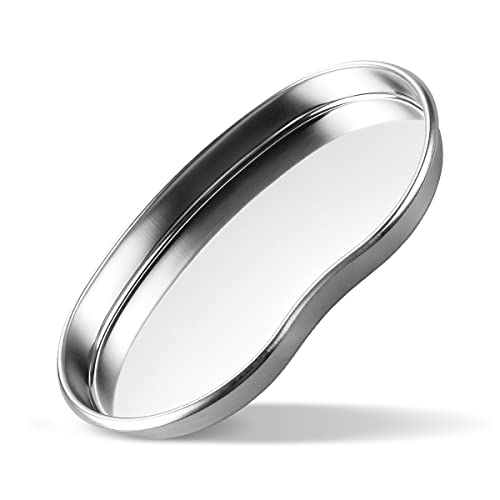 Jagowa Vassoio per reni in acciaio inox da 20,3 cm, strumento chirurgico professionale per uso medico, grande piatto curvo per la massima comodità