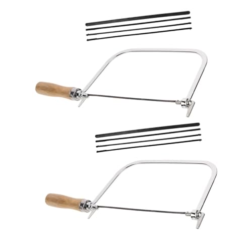 DOITOOL 2セット 木柄寸字型ミニ手鋸 頑丈鉄製刃 人間工学設計木製ハンドル 精密木工用糸こぎり 耐久性 切れ味良好 細工 木工加工向け