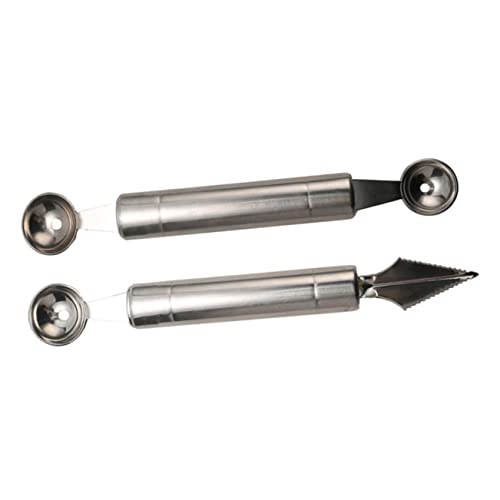 HOLIDYOYO 1 Set Stainless Steel Fruit Carving Scoop Melon Baller Kitchen Gadget for Creative Fruit Decoration and Easy Carving for Home and Restaurant Use