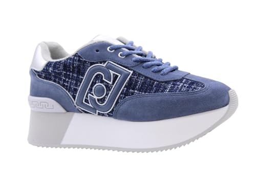 Sneakers femme Liu Jo PX518 Dreamy 02 Bleu en toile et cuir synthétique