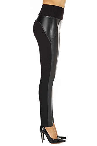 Leggings con cuero artificial Spencer Bas Bleu que moldean sin oprimir 4