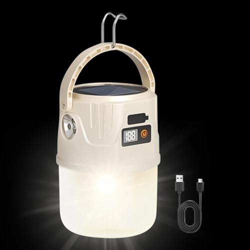 Linternas Para Camping - Linterna LED - Equipo De Supervivencia con Gancho 2 Modos Panel Solar Luz De Tienda Para Exteriores Senderismo Apagones y Pantalla De Batería Linternas Para Camping - Linterna LED - Equipo De Supervivencia con Gancho 2 Modos Panel Solar Luz De Tienda Para Exteriores Senderismo Apagones y Pantalla De Batería