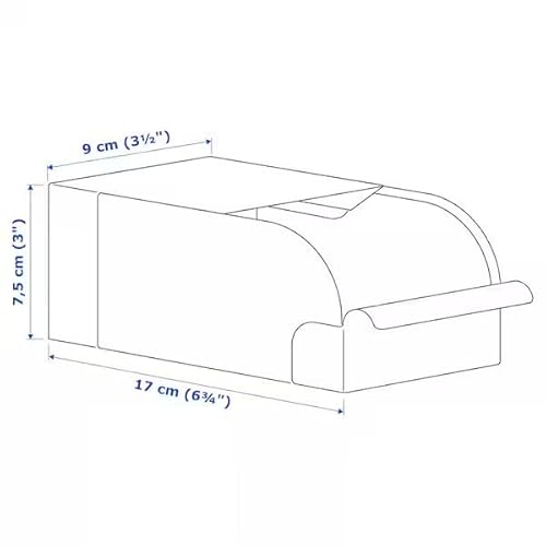 Ikea Durable Desk Metal Storage Box Grey-Green/Metal 9X17X7.5 Cm (3 ½X6 ¾X3 ") #TOP5