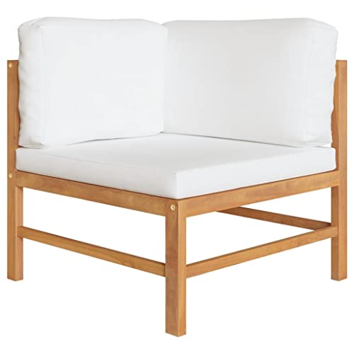 Rmpooml Sofa Chairs, Patio Furniture Sets, 2-Seater Patio Sofa With Cream Cushions Solid Teak Wood Suitable For Garden, Backyard, Balcony, Porch. #TOP2